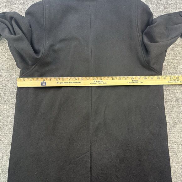 Vintage Coat Woman Large Black Long Trench Union Made in USA Miss New Yorker - Picture 11 of 15